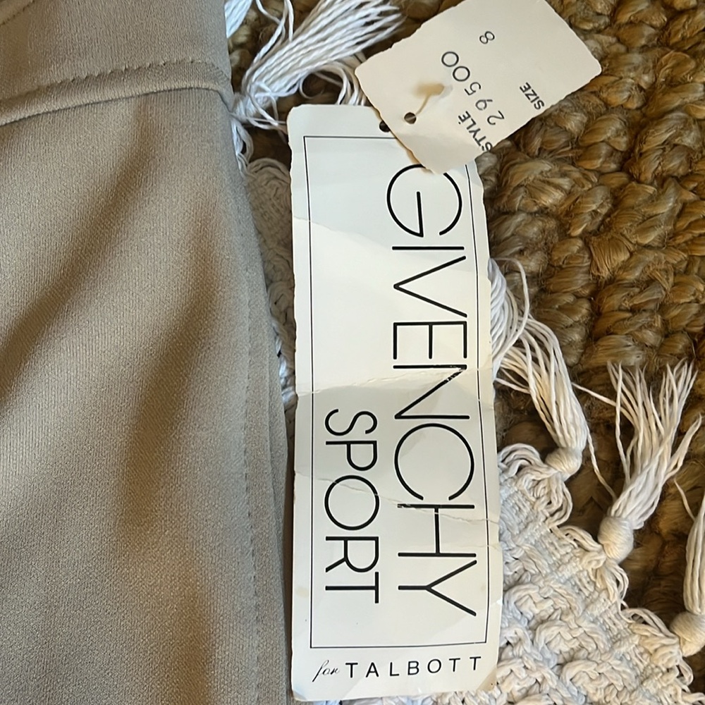 🚫Sold VTG Givenchy Sport Tan beige Hi Rise Knit Pant Sz 8 vintage deadstock w/ta - Picture 3 of 14